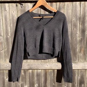 BCBGMaxAzria Cropped Merino Wool Sweater
